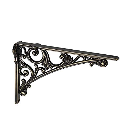 Harpoon 2 Pack Shelf Brackets Cast Iron, Large 7.8X 5.5 Inch (Black Bronze) #TOP6