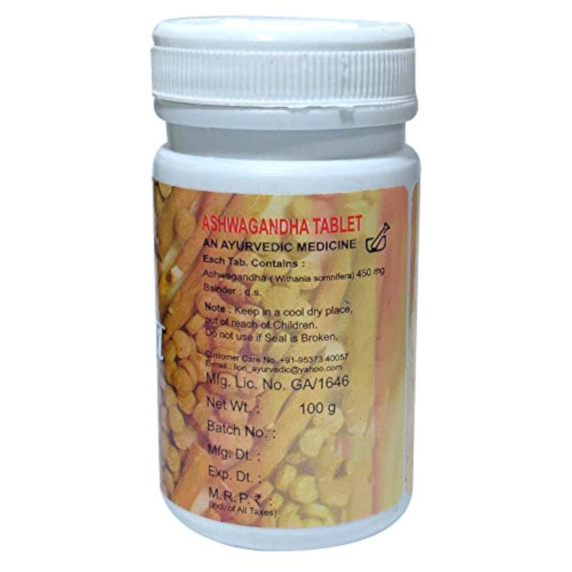LION Ashwagandha Tablet -Pack of 1 x 100GM (SNNP51_100_1)