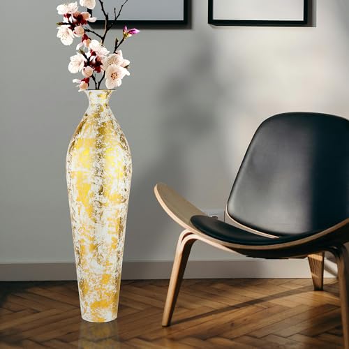 Image of 24 inches Metal Flower Vase for Home Decor Office Living Room Corner Decoration