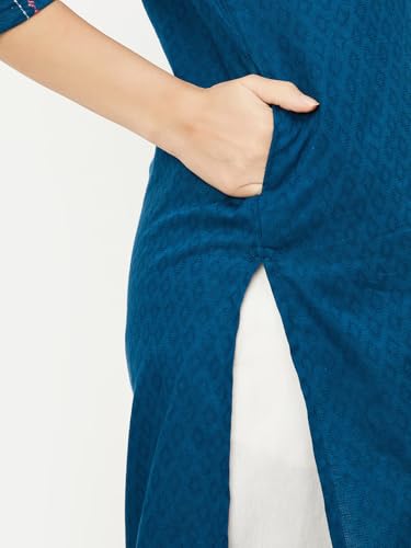 Image of Max Women's Cotton Blend Regular Fit Casual Kurta