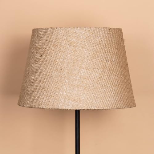 Image of Divine Trends Natural Jute Tapered Lamp Shade 12 inch Inches Bottom Diameter Compatible with E27 & E14 Holders (Pack of 1)