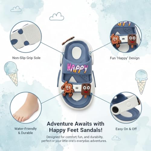Image of GLJ Kids Comfort Clogs Sandals for Boy and Girl, 1 to 14 Years, Two-Strap Design, Easy to Wear Slip On, Dust and Waterproof, 1100