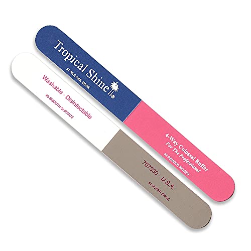 4-Way Colossal Buffer Medium-Fine and Smooth-Shine - Large by Tropical Shine for Women - 1 Pc File