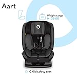 LIONELO Aart Kinderautositz von 0-36kg, Gruppe 0/1/2/3, ECE R44/04, 5-Punkt-Gurtsystem, Rückwärtsfahrmöglichkeit, Kopfstütze- und Neigungsverstellung, zusätzlicher Seitenschutz (GREY STONE)
