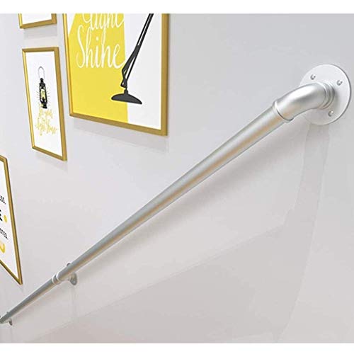 Rampe d'escalier en fer forgé argenté 60 cm pour intérieur et extérieur
