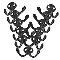 TOYANDONA 10pcs Rustic Iron Wall Mounted Hooks Antique Coat Hooks Heavy Duty Decorative Multifunction Storage Hangers for Towels Hats Backpacks