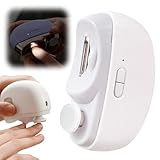 2026 New 2 in 1 Electric Nail Clippers, 2 Speeds Automatic Nail Clippers for Fingers and Toes with LED Light & Clip Storage, Electric Nail Trimmer for Senior Adults (White)