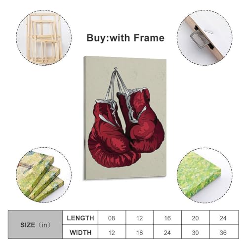Affiche murale moderne boxe WIZIGM gants rétro déco 30x45 - 2