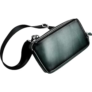Dom Teporna Men’s Body Bag, Genuine Leather, Large Capacity, Gradient Leather, One Shoulder 2-Way