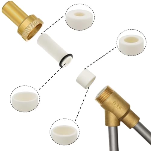 Pressure Washer Sandblasting Kit, 5000 PSI Wet Sandblaster Attachment, Power Washer Sandblasting with Replacement Ceramics Nozzle, 1/4 Inch Quick Disconnect Sandblasting Kit