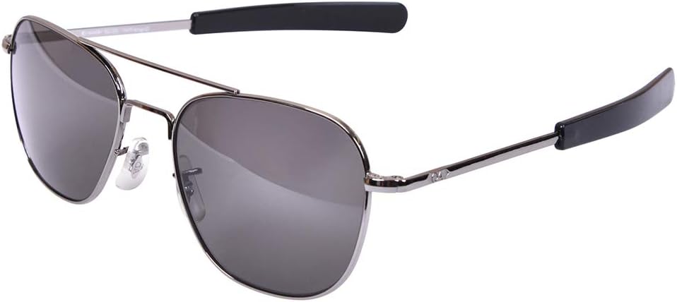 CHROME SHINY SILVER AMERICAN OPTICS 55MM ORIGINAL PILOTS SUNGLASSES