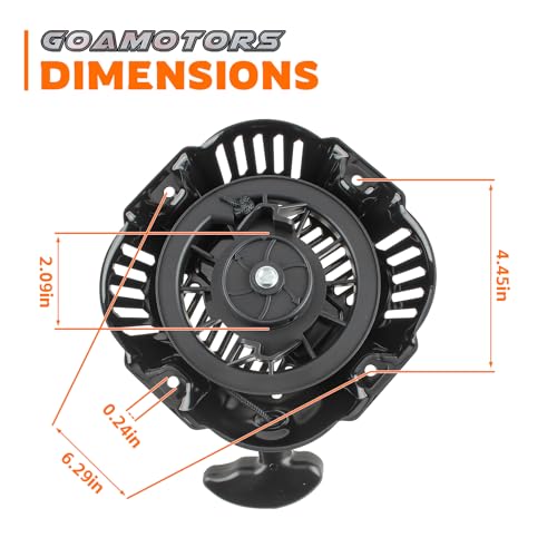 GoaMotors 0J08071SRV Recoil Starter for Generac 196cc 208cc 212cc GP3300 Generator Parts for Homelite GP3600 Part Pull Start Assembly Replaces 0J08070SRV 0J08074SRV - Thumbnail 5
