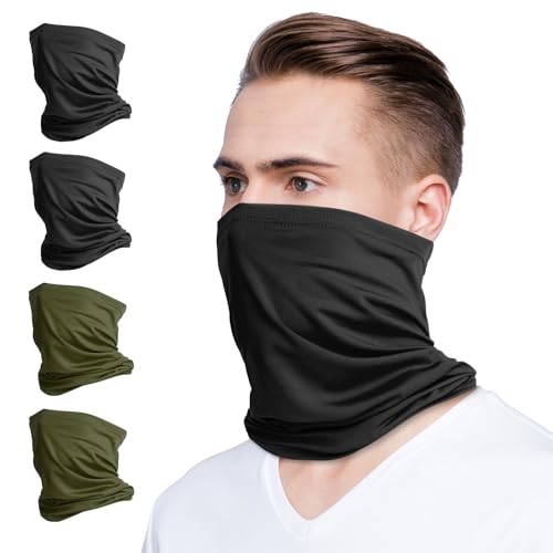 Image of VULKIT 2 Pack Neck Gaiter Face Mask Scarf Reusable Bandanas Tube UV Protection Balaclava Outdoor Sport for Men and Women