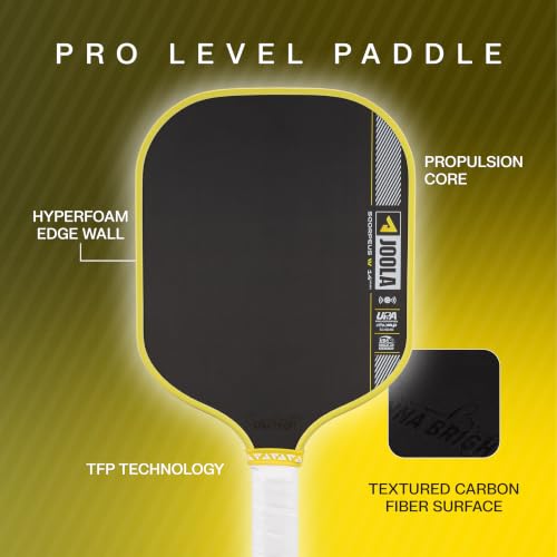 Image of JOOLA Pro IV Pickleball Paddles - Raw Carbon Fiber Surface - Perseus, Hyperion, Scorpeus & Magnus Shapes - 14mm /16mm - Tech Flex Power - Propulsion Core - Wide or Elongated - UPA-A and USAP Approved