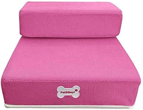 Rutexc階段・ステップブルーのペット用階段 小型犬や高齢犬の移動をサポートする便利なアイテム,滑りにくい素材を使用しているため、犬が階段を上り下りする際にスリップしにくく、怪我の危険を減らします。