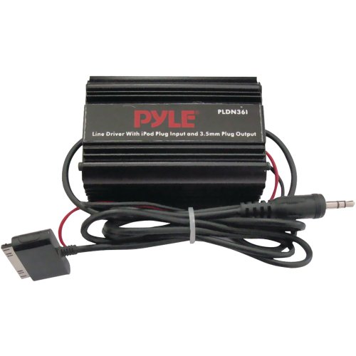 Pyle Stereo Audio Ground Loop Isolator - 6 Volt Audio Line Driver Buzzing Humming Hissing Noise Filter Eliminator W/ iPod Direct To 3.5mm / 1/8" Male Connection - for Car/Home Stereo System PLDN36I