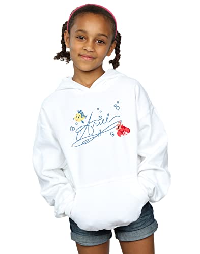 Disney Girls The Little Mermaid Ariel Hoodie White 3-4 Years