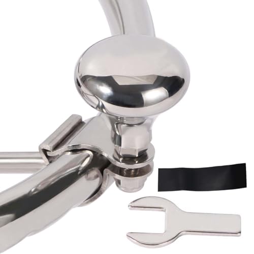 AISI 316 Stainless Steel Boat Steering Wheel Knob Steering Wheel Maneuvering Knob (BIG Knob & Large Clamp)