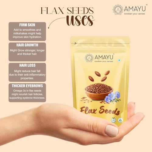 Image of AMAYU Healthy Seeds Combo Pack | Nutrient-Rich Superfoods for Daily Wellness | High in Fiber, Protein & Omega-3 | Premium Natural Seeds for Everyday Nutrition | 200g Each (Sunflower & flax seeds)