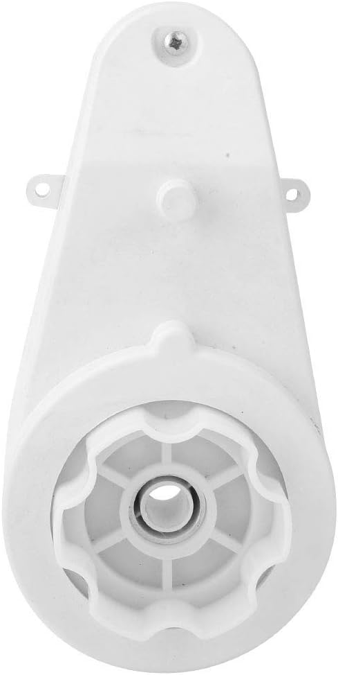 12V RS550 White Electric Motor Gearbox with Metal Middle Gear and Heat Dissipation Vane - Replacement Part Compatible with Kids Ride On ATVs Karts and Electric Vehicles - Six Plum (12V550-8000 rpm)