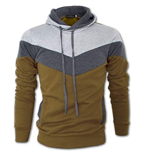Yasminey Sudadera con Capucha para Hombre Sudadera Chic Ropa con Capucha Sudadera con Capucha con Capucha Sudadera con Capucha Y Capucha para Hombre (Color : Kamel, Size : 3XL)