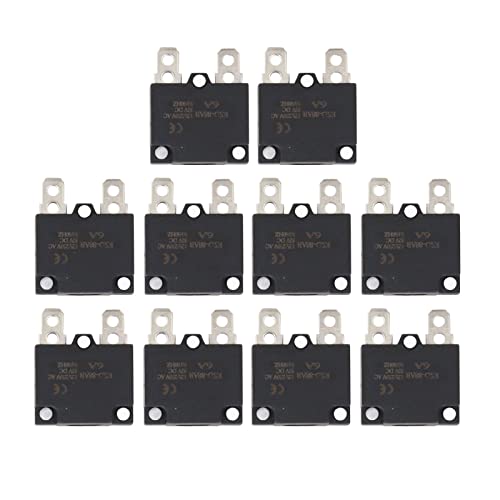 CHICIRIS Disyuntor de Reinicio Automático de 10A, Protector de Sobrecarga con Diseño Compacto de ABS, para Niños, Accesorios para Coches de Juguete (6A)