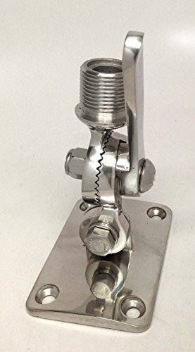 Image of Marine Boat Stainless Steel 316 Ratchet Mount Antenna Base Flag Pole Socket