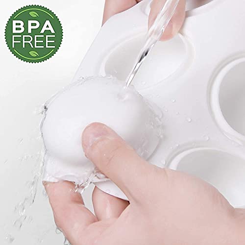 Image of FirstTry Mousse Cake Mold I 3D Fondant Silicone Baking Candy Mould I for Handmade DIY Soap Cakes French Dessert, Pastry, Chocolate, Cupcake, Ice Cream, Decoration Tools - 8 Cavity (Oblet Stone)