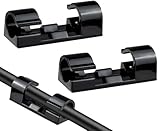 SOULWIT® 50 Stück Stark Selbstklebende Kabel-Management-Clips, Kabel-Organizer für TV, PC, Laptop, Ethernet Kabel, Desktop, Heim, Büro