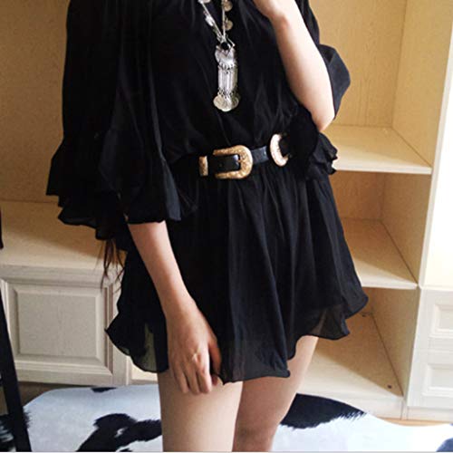 Homyl Cintos De Couro Para Mulheres Jeans Cinto Com Cinta De Cinto Com Fivelas De 2 Pinos De Largura