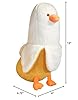 PEACH CAT Banana Duck Plush Toy Cute Plushie Hugging Plush Pillow Duck Stuffed Animal for Girls and Boys White 12" #2