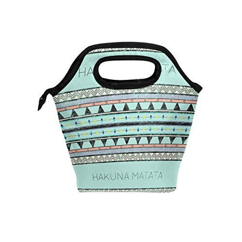 Bolsa de almuerzo Hakuna Matata Vintage Cooler Bolsos con cremallera para picnic