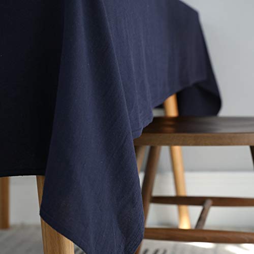 Nappe polyester 90x140cm bleu foncé moderne pour table - 5