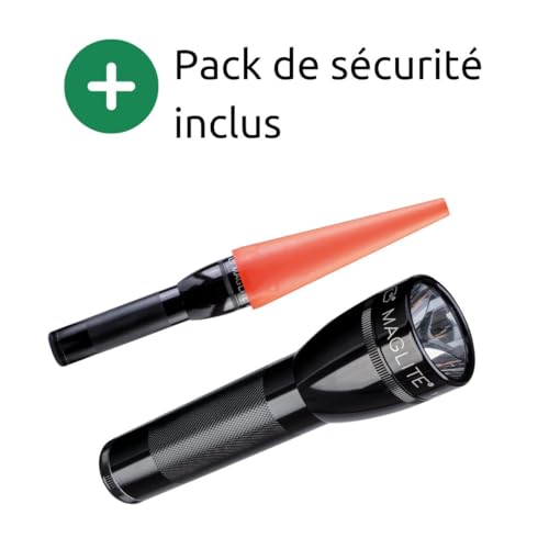 Maglite Pack de sécurité LED ML25LT 2 piles C torche noire 16.8cm