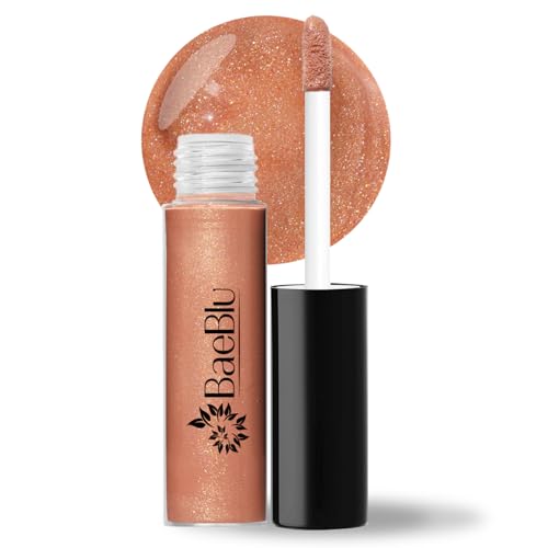 BaeBlu Organic Vegan Lip Gloss, 100% Natural Non-Toxic Moisturizing Ingredients, Peony