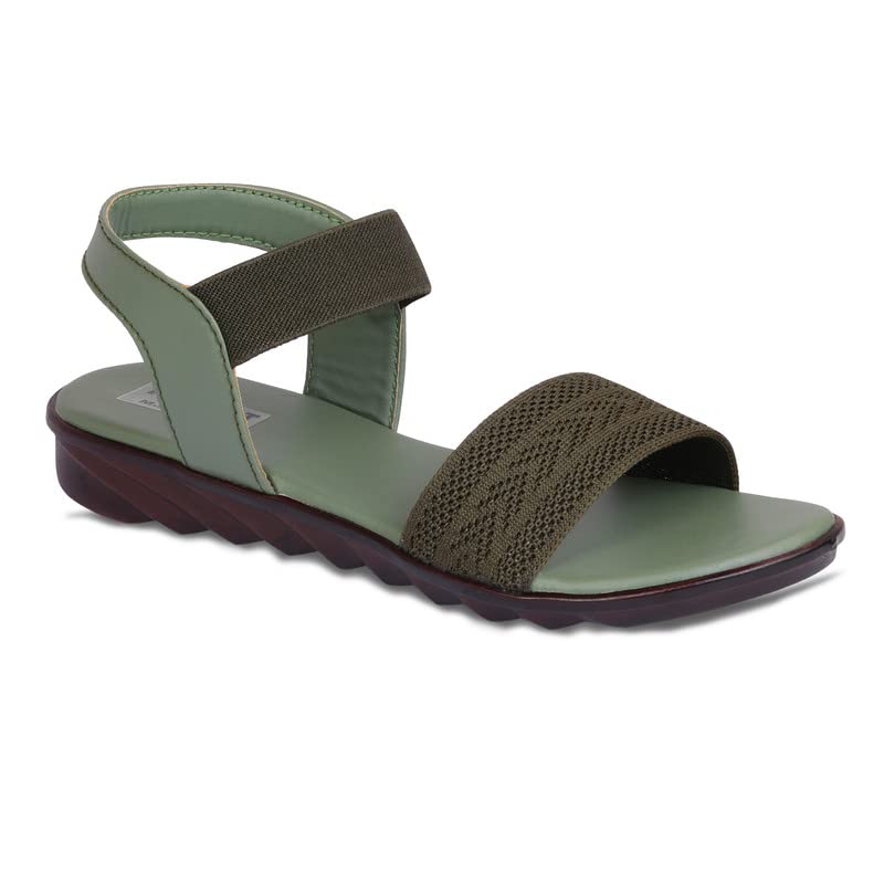 perfect step Women Open Toe Flat Sandals | Womens Fashion Sandal | Office wear | Sandals for Womens/Girls (Green, Size-5) (B0BCYPWP2M) Amazon Price History, Amazon Price Tracker
