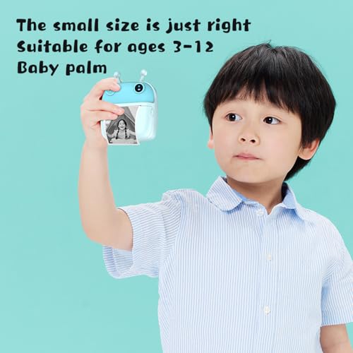 Daconovo Câmera de impressão instantânea infantil Câmera infantil Câmera digital 1080P Lente dupla T