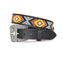 Amazon.co.jp: West Star 本革ビーズベルト ハンドメイド, 412