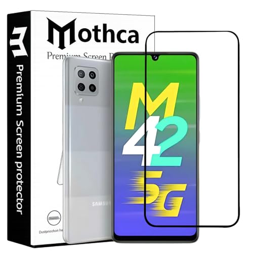 Image of Mothca Military-Grade Tempered Glass for Samsung Galaxy M42 5G / M12 / M02S / M02 / A02S / A42 / iQOO Z9 Lite 5G with Edge to Edge Coverage - Case Friendly, Installation Kit