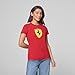 PUMA Scuderia Ferrari F1 Women's Tshirt with Large Scudetto Shield Logo - Red - Size: Small