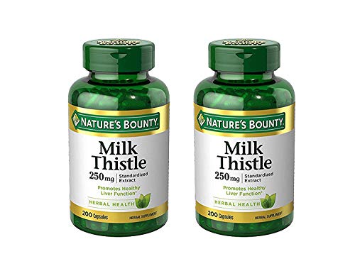 Set of 2 Nature s Bounty Milk Thistle 250 mg, 200 Capsules by Maven Gifts