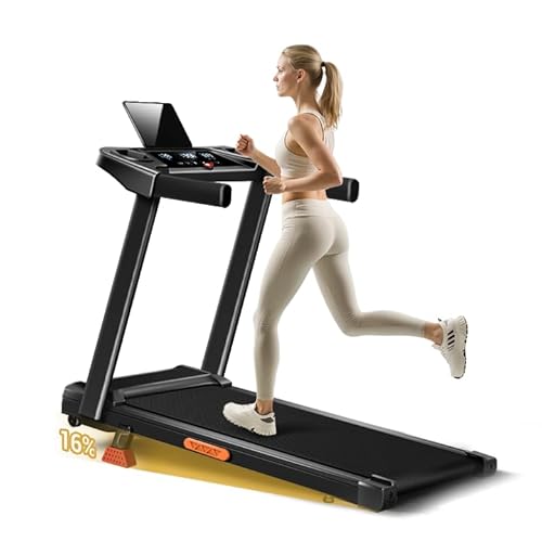 16% Incline Foldable Treadmill with Handle