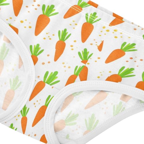 Joisal Cute Carrots White Toddler Underwear Floral 2t Cotton Panties Little Girl Stylish Briefs Kids Undies4