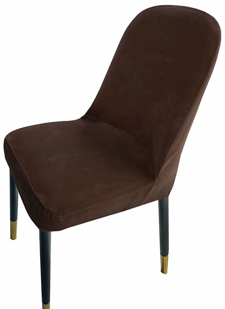 ZZDZW Funda Silla de Comedor Terciopelo,Cubre para Sillas,Fundas para Sillas,Fundas Sillas de Comedor Pack 6/4,Fundas de Sillas Ajustables Elástica Universal Modernas y Lavables