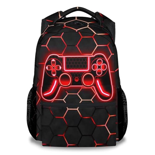 NICEFORNICE Backpack for Kids - Gamer Backpacks for Boys Ages 10-12 17 Inch Large Capacity Toddler Book Bag for Elementary Primary School