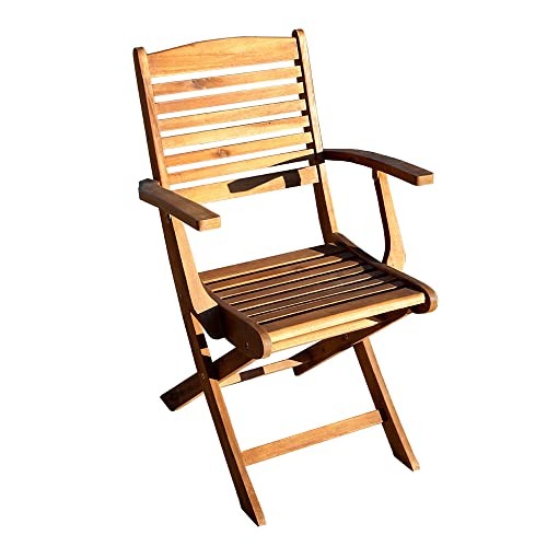Fauteuils Innsbruck robinier en teck pliants avec assise large de jardin