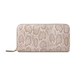 Daisy Rose Women’s Zip-Around Wallet & Phone Clutch with RFID Blocking, PU Vegan Leather - Cream Sna