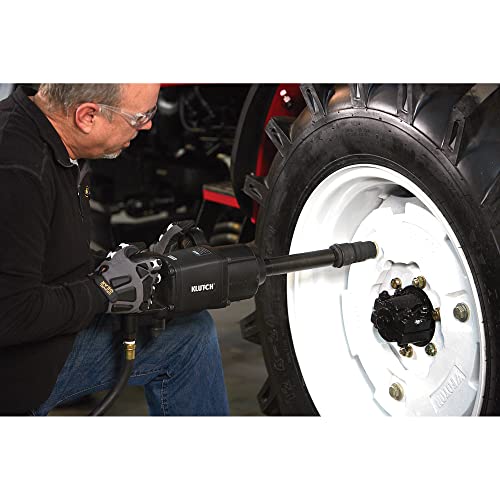 Klutch Heavy-Duty Air Impact Wrench With 8In. Anvil And D-Handle - 1In. Drive, 10 Cfm, 2,500 Ft.-Lbs. Torque #TOP4