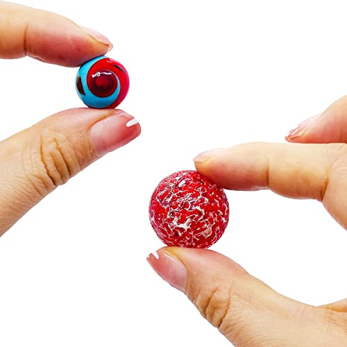 Assorted Marbles - Bulk Cheap for Kids Ages 4-8-12 - Glow in The Dark Glass Marbles