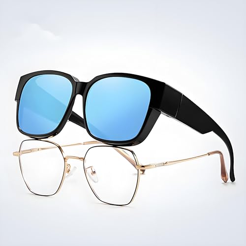 Image of Sunglasses fit over Glasses Clip On Polarized sunglasses for Prescription Glasses Flip Up Fishing Driving Glasses